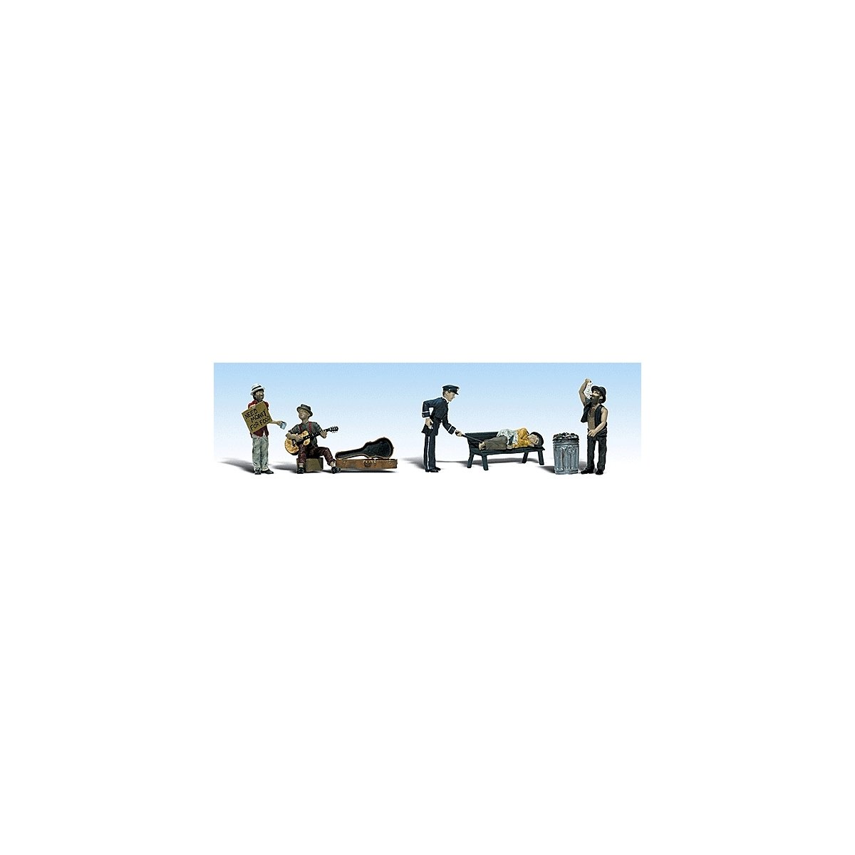 Park Bums - Scenic Accents(R) -- pkg(5), HO, Woodland Scenics 1916