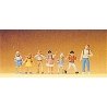 School Children -- pkg(7), HO, Preiser Kg 10181
