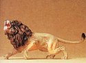 Wild Animal Figures, 1/24 - 1/25 Scale -- Lion Charging w/Teeth Bared, 1/25, Preiser Kg 47504