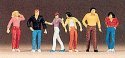 Pedestrians -- Walking pkg(6), HO, Preiser Kg 10118
