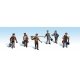 Scenic Accents(R) Figurines -- Miners pkg(6), HO, Woodland Scenics 1933