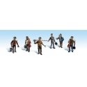 Scenic Accents(R) Figurines -- Miners pkg(6), HO, Woodland Scenics 1933