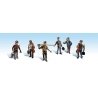 Scenic Accents(R) Figurines -- Miners pkg(6), HO, Woodland Scenics 1933