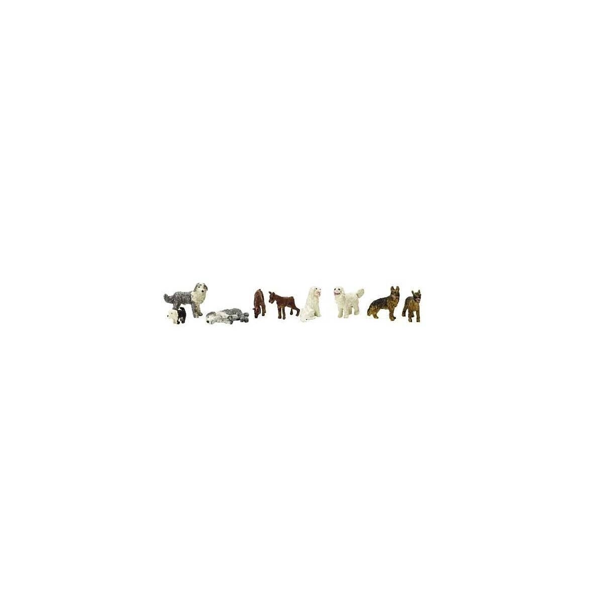 Scenic Accents(R) -- Dog Pack pkg(9), HO, Woodland Scenics 1971