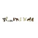 Scenic Accents(R) -- Dog Pack pkg(9), HO, Woodland Scenics 1971