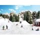 Children Sledding - Scenic Accents(R) -- 5 Children, Snowman, HO, Woodland Scenics 1966