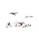 Scenic Accents(R) -- Ducks & Swans pkg(17), HO, Woodland Scenics 1969