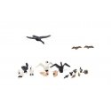 Scenic Accents(R) -- Ducks & Swans pkg(17), HO, Woodland Scenics 1969