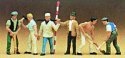Working People -- Road Construction Workers pkg(6), HO, Preiser Kg 10030