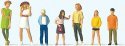 Standing Youths pkg(7), HO, Preiser Kg 10698
