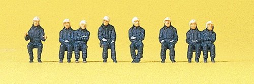 Emergency Workers -- Seated Firemen, N, Preiser Kg 79172