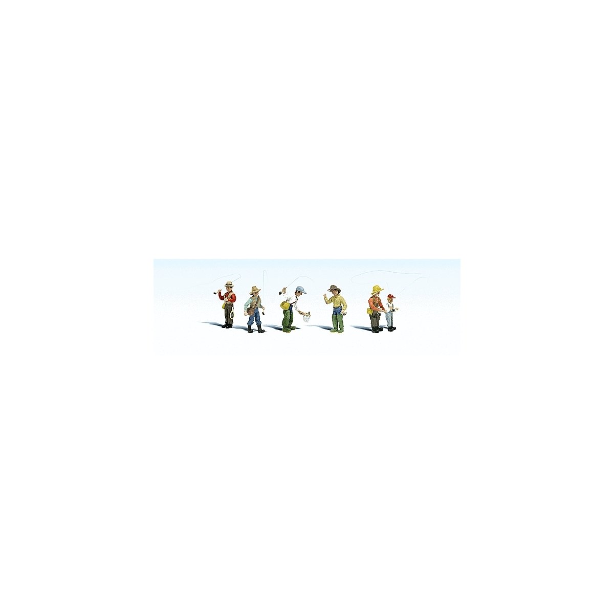Scenic Accents(R) -- Fly Fishermen pkg(6), HO, Woodland Scenics 1910