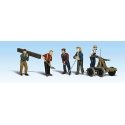 Rail Workers w/Handcar - Scenic Accents(R) -- pkg(5), HO, Woodland Scenics 1898