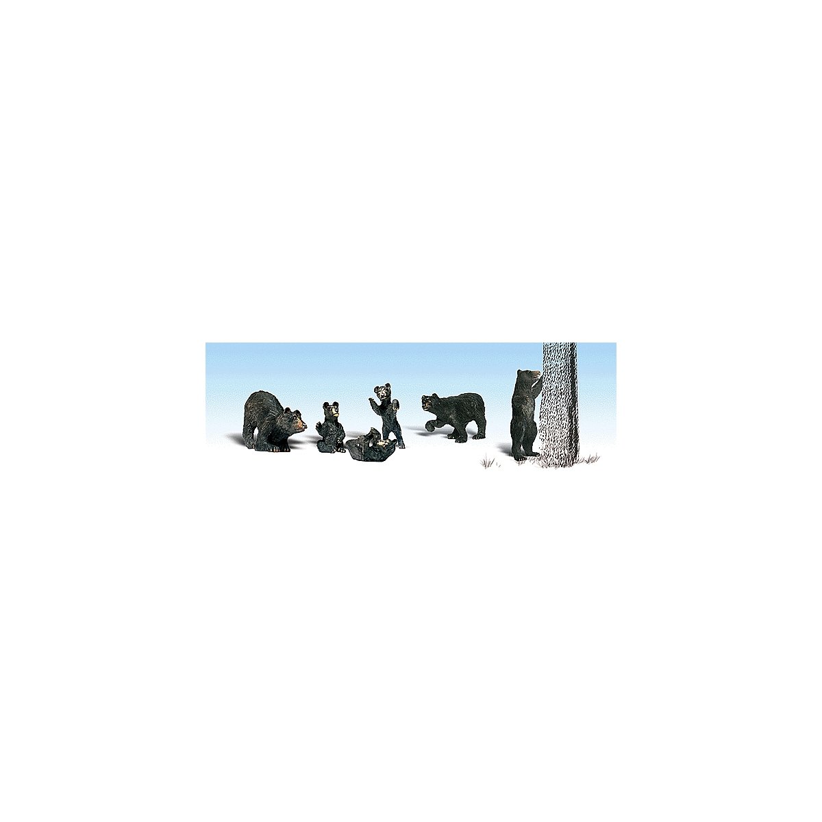 Scenic Accents(R) -- Black Bears pkg(6), HO, Woodland Scenics 1885