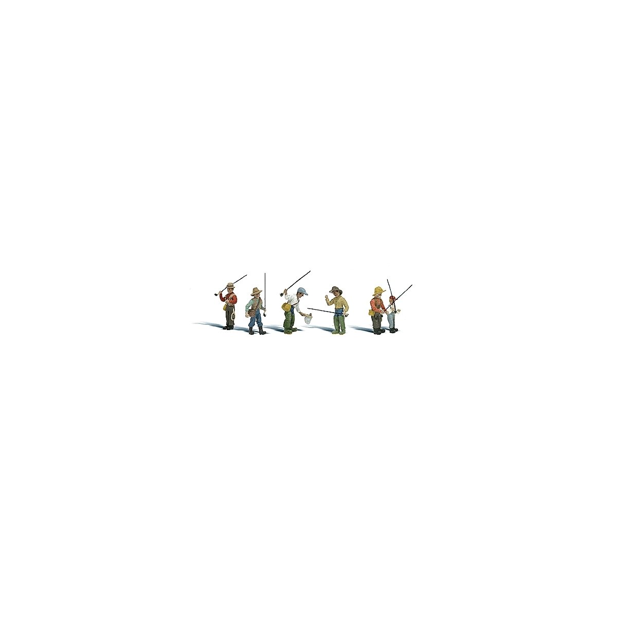 Scenic Accents(R) -- Fly Fishermen pkg(6), N, Woodland Scenics 2215