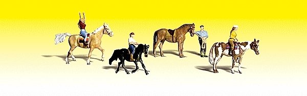 Horseback Riders - Scenic Accents(R) -- pkg(4), N, Woodland Scenics 2159