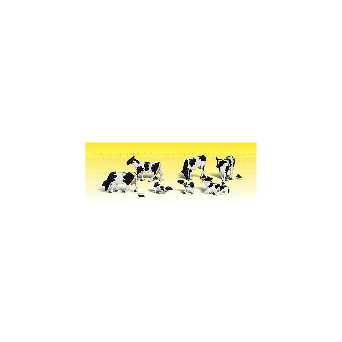 Scenic Accents(R) Animal Figures -- Holstein Cows pkg(11), N, Woodland Scenics 2187