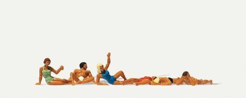 Sun Bathers -- pkg(6), HO, Merten 210954