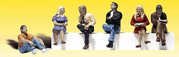 Scenic Accents(R) Figures -- People Sitting, N, Woodland Scenics 2129
