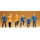 Firemen -- Set 1 pkg(6), HO, Preiser Kg 14200