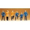 Firemen -- Set 1 pkg(6), HO, Preiser Kg 14200