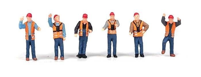 Railroad Yard Crew pkg(6), HO, Walthers SceneMaster 6065