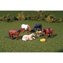 Horses - SceneScapes(TM) -- pkg(6), HO, Bachmann Industries 33119