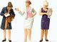 Pedestrians 1:22.5 Scale -- Standing Women pkg(3), G, Preiser Kg 44907