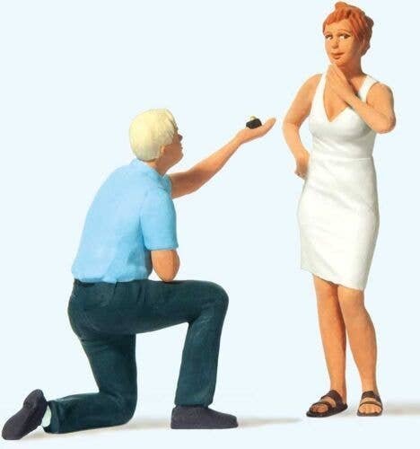Marriage Proposal -- pkg(2), G, Preiser Kg 44932