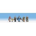 Travelers w/Luggage -- Set 2 pkg(6), HO, Noch Gmbh & Co 15224