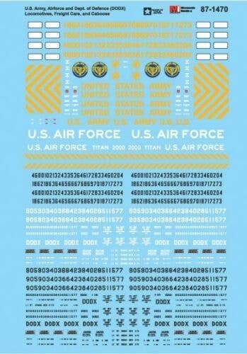 United States Army, Airforce & Department of Defense - DODX -- Diesel Locomotives, Fr, HO, Microscale Industries Inc 871470