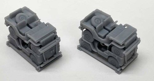 Jeeps Stacked for Transport -- Unpainted 3-D Print pkg(2), HO, Phoenix Precision Models 31633