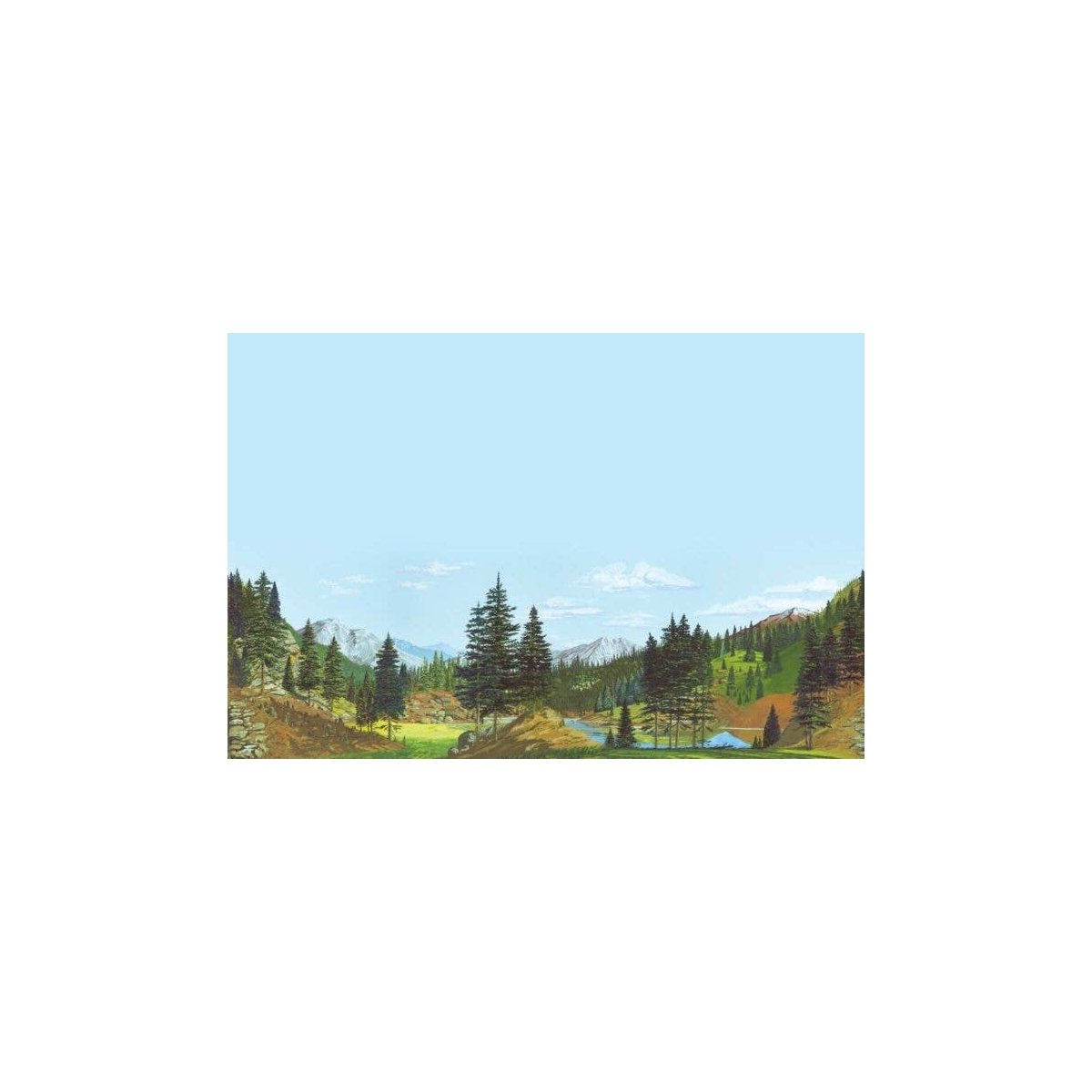 Background Scene 24 x 36′ 60 x 90cm - Instant Horizons(TM) -- Tall Timber, HO, Walthers SceneMaster 702