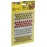 Grass Tufts -- Flowering Plants - Yellow, Red, White 1/4′ 6mm Fibers pkg(104), All Scales, Noch Gmbh & Co 7135