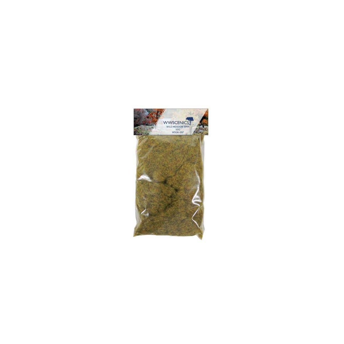 Static Grass 1/4′ 6mm -- Wild 1.8oz 50g, All Scales, Peco WSG6057