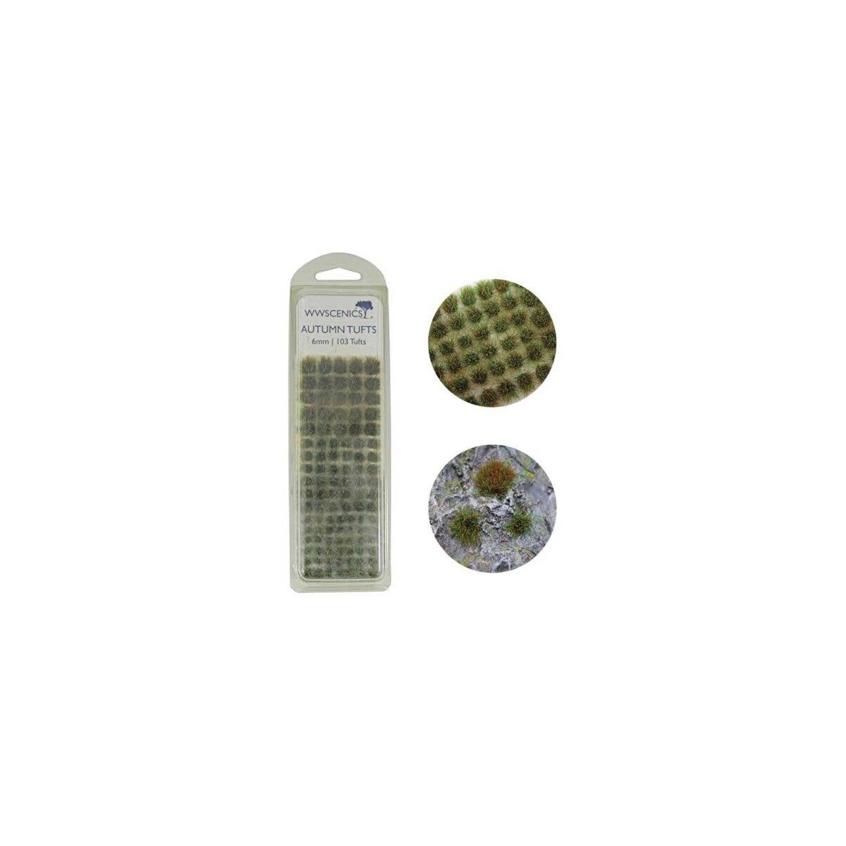 Grass Tufts 1/4′ 6mm -- Autumn/Fall pkg(103), All Scales, Peco W3TAU6