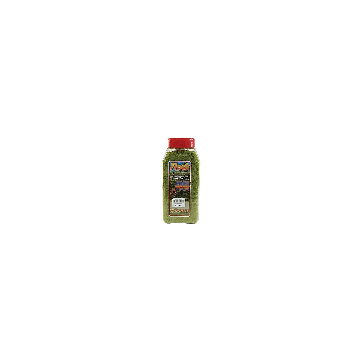 Flock & Turf Shaker Canister -- Fine Light Green 32oz .94l, All Scales, Scenic Express 801B