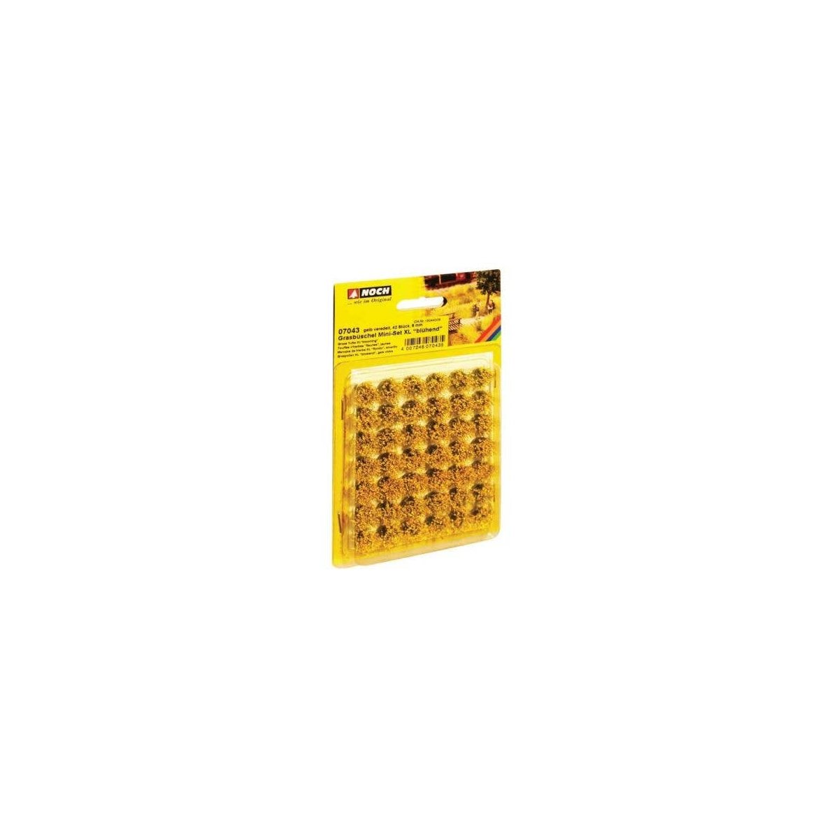 Grass Tufts XL -- Blooming Yellow Flowers 3/8′ 9mm Fiber Tufts pkg(42), All Scales, Noch Gmbh & Co 7043