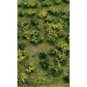 Flowering Meadow Mat - 5 x 7′ 12.7 x 17.8cm Sheet -- Yellow, All Scales, JTT Miniature Tree 95605