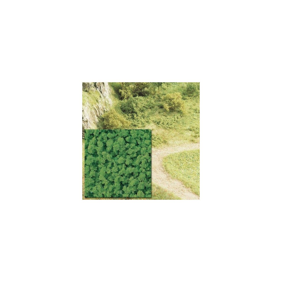 Foam Flock Ground Cover -- Light Green 16-15/16oz 500ml, All Scales, Busch Gmbh & Co Kg 7367