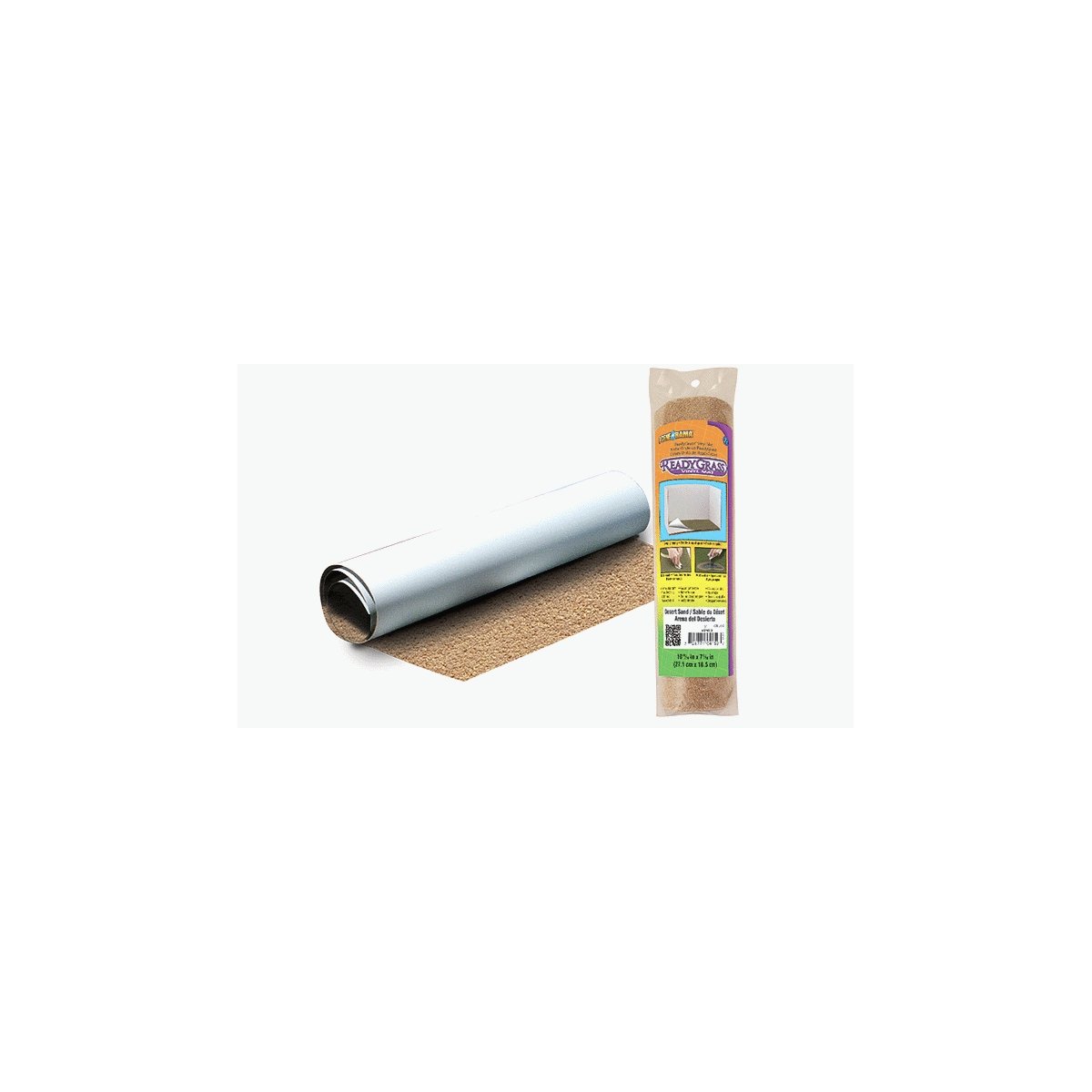Scene-A-Rama(TM) ReadyGrass(TM) Mat - 10-11/16 x 7-5/16′ 27.1 x 18.5cm -- Desert Sand, All Scales, Woodland Scenics 4159