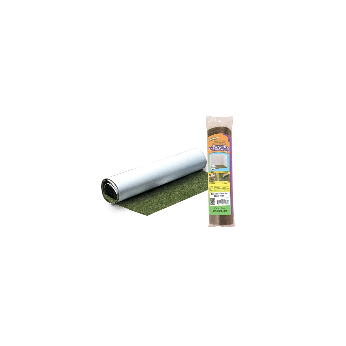 Scene-A-Rama(TM) ReadyGrass(TM) Mat - 10-11/16 x 7-5/16′ 27.1 x 18.5cm -- Green Grass, All Scales, Woodland Scenics 4158