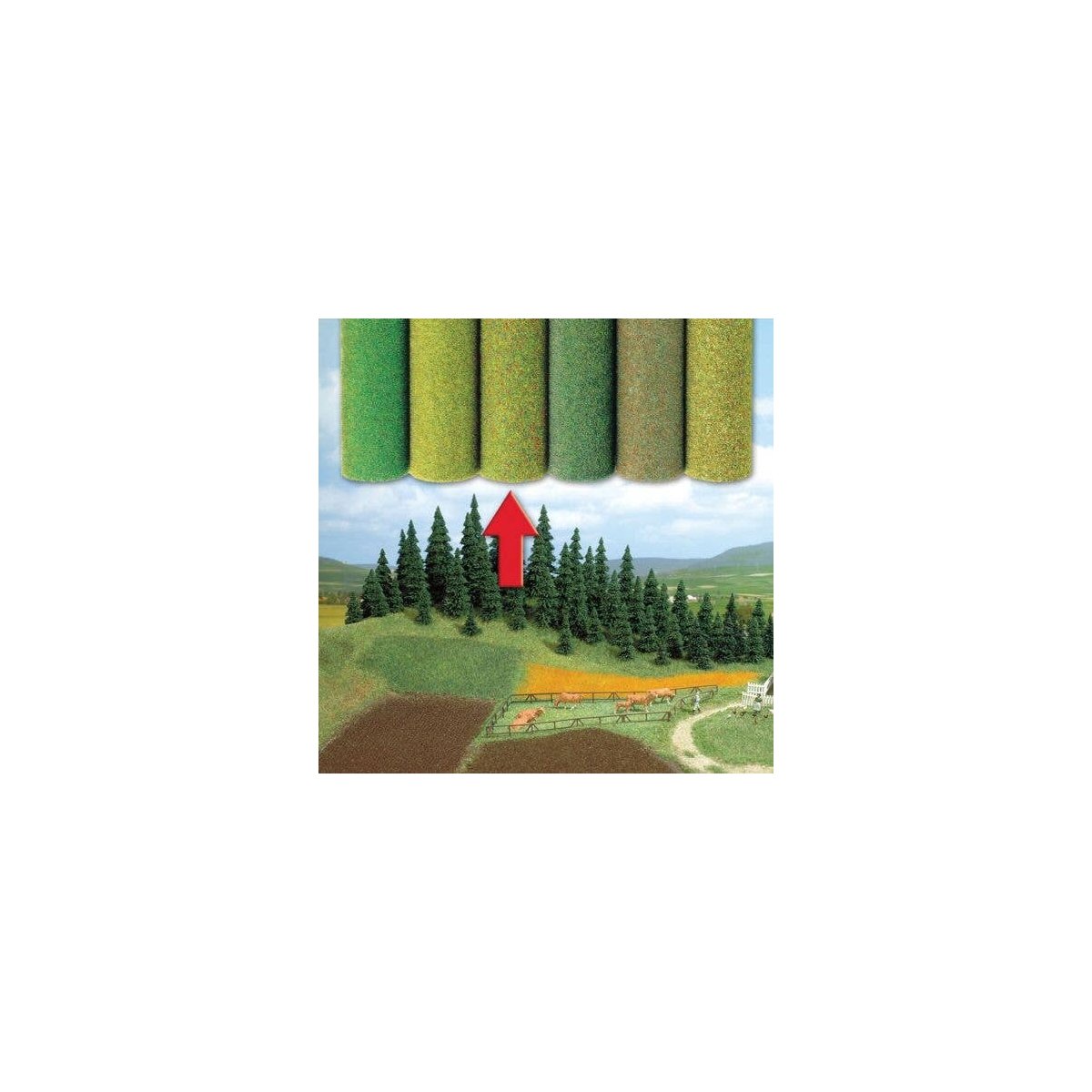 Grass Mat -- Flower Field 39-3/8 x 59-1/16′ 100 x 150cm, All Scales, Busch Gmbh & Co Kg 7272