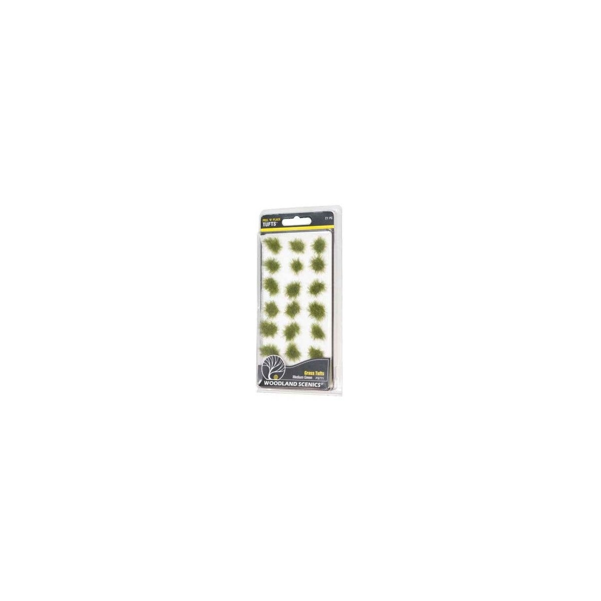 Peel `n` Place Tufts -- Medium Green Grass, All Scales, Woodland Scenics 771