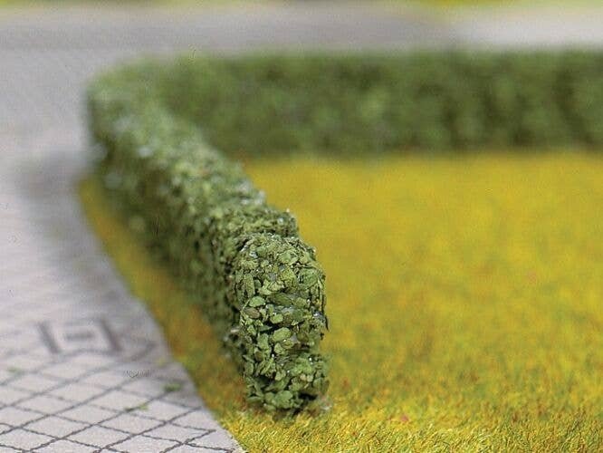 Hedges -- Dark Green 3/8 x 1/4` 1 x .6cm 19-5/8` 50cm Long, All Scales, Noch Gmbh & Co 21524
