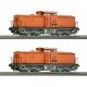 2 piece set: Diesel locomotives 111 018-8 and 111 019-6, DR, TT, Roco 7380011