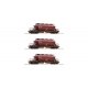 2 piece set: Diesel locomotives 111 018-8 and 111 019-6, DR, TT, Roco 7380011