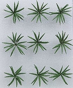 Ferns -- 1′ 2.5cm Wide pkg(9), O, JTT Miniature Tree 95534
