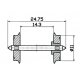 Standard wheel set -- Normradsatz -- DC-NEM - HO - Roco 40198