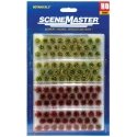 Grass Tufts - pkg(104) 1/4′ 0.6cm Tall -- Blooming Flowers, HO, Walthers SceneMaster 1105